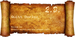 Quitt Dorisz névjegykártya